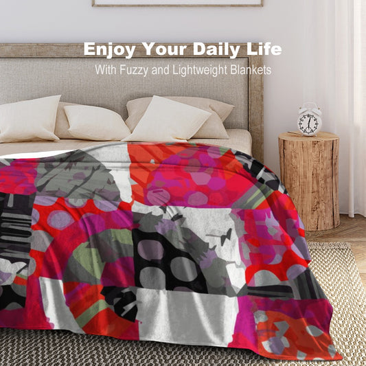 Abstract Flannel Blanket