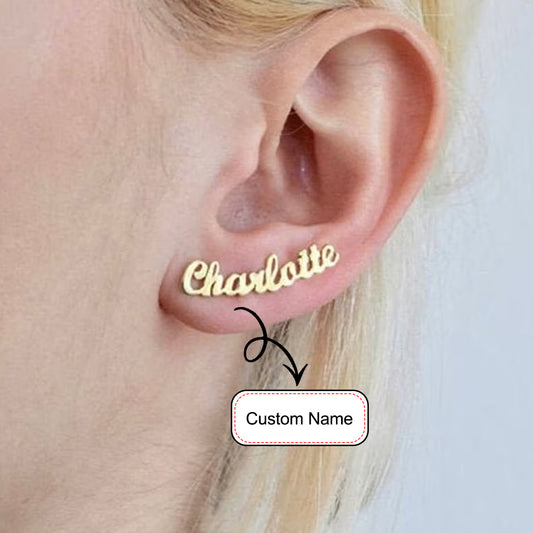 Name Stud Earrings