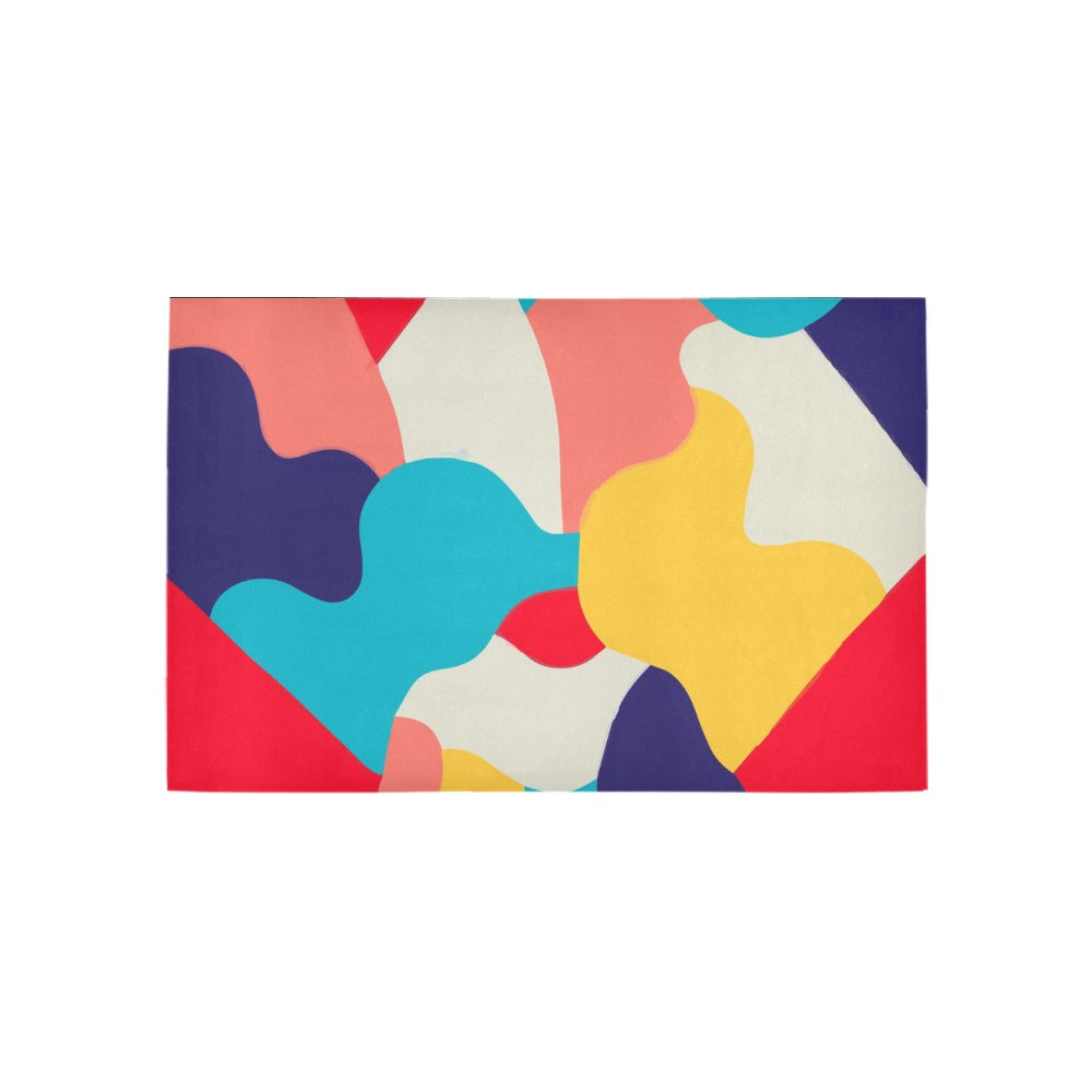 Multi-Color Abstract Area Rug 5' x 3.2'